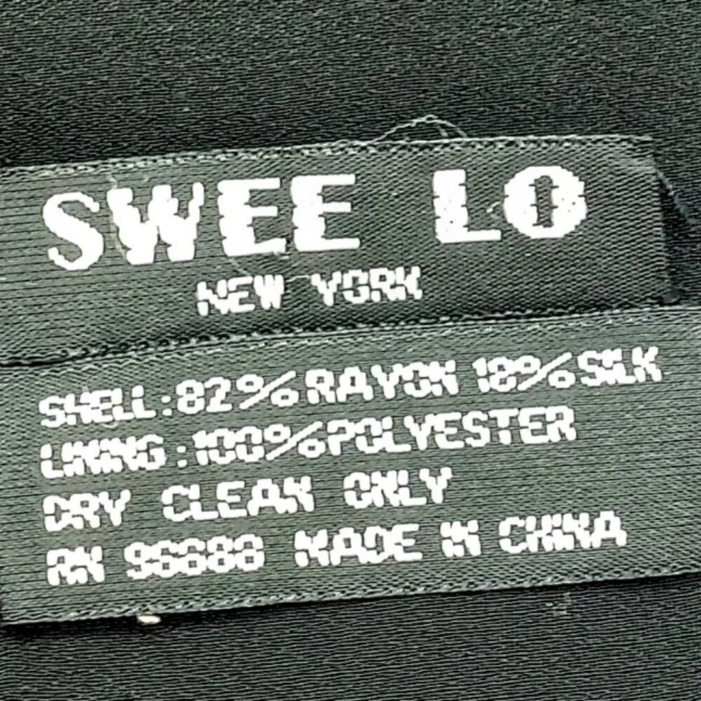 Swee Lo Black Multicolor Velvet Silk Blend Fringed Oblong Scarf